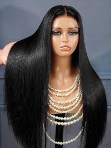 12A Raw Hair Salon Quality HD Lace Closure Wig Human Hair Straight Top Grade Salon Hair Wig 250 Density - Image 2