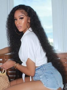 Long Curly Wave Wigs Pre Plucked Human Hair Lace Wigs 24-40 Inch - Image 5