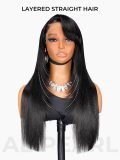 Y2k Layered Straight Glueless 5*7 Ready To Go Wig With Side Bangs - Image 3