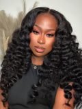 Fluffy Wand Curl Drawstring Half Wig 250 Density Glueless Easy Wear - Image 3