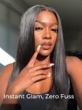 Ship In 24 Hours - Glueless Ready To Go Straight Human Hair Wigs 180% Density Lace Front Wigs - Image 2