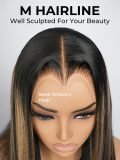 Straight Ombre Blonde Highlight M Hairline 13X6 Lace Front Wig - Image 5
