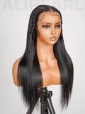 Ready To Go Pre-Braided Straight 13x4 Lace Front Wig Glueless - Image 4