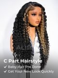 Pre Everything Side Part Highlight Deep Wave 13x4 Lace Wig Glueless - Image 2