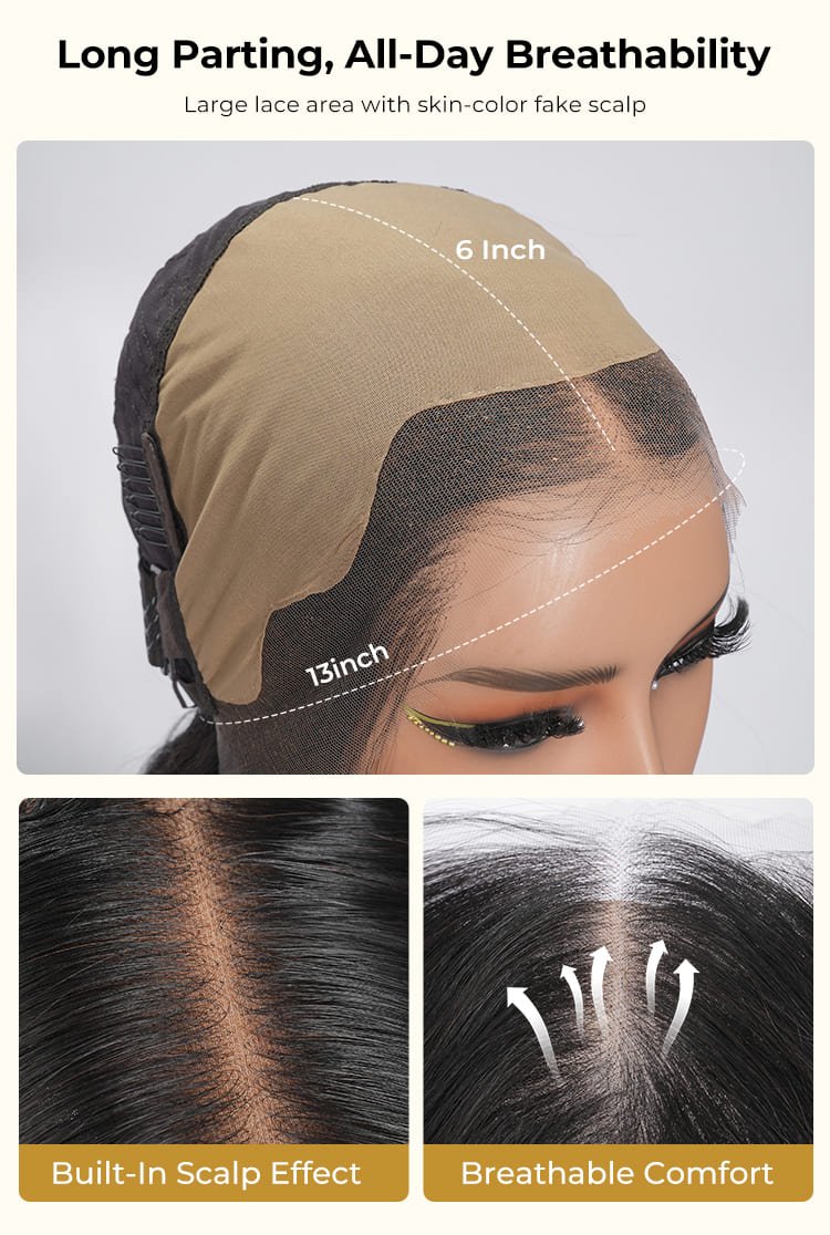 13x6 fake scalp wig