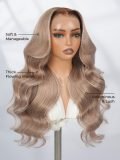 Mushroom Blonde 13x6 Lace Frontal Body Wave Wig With Layered Cuts - Image 6
