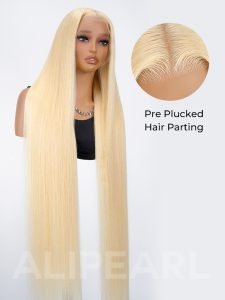 40 Inch Long Blonde Wigs 300% Density 613 Straight Human Hair Wigs 13x6 Lace Front Wig - Image 3