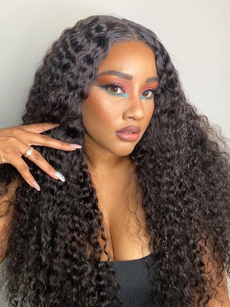 48482 180% Density Alipearl Natural Wave Ready To Go Lace 4x7 Lace Clsoure Deep Wave Wigs - Image 1