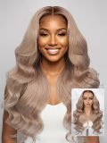Mushroom Blonde 13x6 Lace Frontal Body Wave Wig With Layered Cuts - Image 5