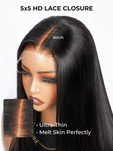 Raw Vietnamese Hair Super Double Drawn 5x5 HD Wig 250 Density - Image 3