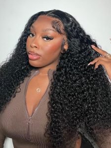 Full Density Curly Human Hair 13u00d74 Lace Front Wig Closure Wig For Beginners - Image 5