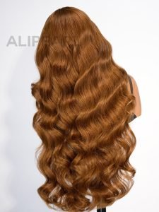 Ash Brown Wig Straight Hair Body Wave Natural Human Hair Wig - Image 7