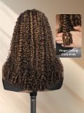 4/27 Highlight Burmese Curly 5x7 Glueless Lace Front Wig 250% Density - Image 4