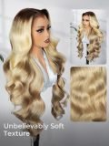 M Hairline Blonde Ombre Highlight Body Wave 13x6 Lace Front Wig - Image 2