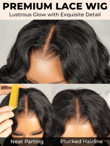 High Volume Layered Curls Body Wave Single Knots Invisible Ready To Go Lace Wig - Image 6