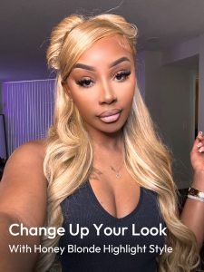 #P27/613 Brown to Blonde Ombre Wigs Body Wave 13x4 Lace Frontal Wig for Sale - Image 6