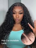 Deep Wave Glueless Ready To Go 4x7 Invisible Lace Front Wig Human Hair - Image 3