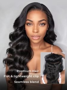 Alipearl Seamless Clip In Human Hair Extensions Natural Black Color Human Hair Pieces - Image 6