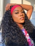 Deep Wave Human Hair Headband Wigs - Image 13