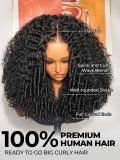 250% Density Big Curly Hair Glueless Wig With Defined Spiral Curls - Image 3