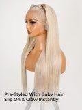 Pre Styled P18/613 Blonde Color Straight 13x4 Frontal Wig Ready To Go - Image 3