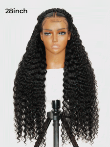 Halo Braid Glueless Deep Wave 13*6 Lace Front Wigs Pre-Cut With Natural Hairline - Image 10