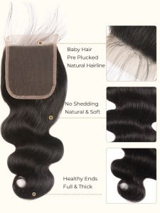 Alipearl Toppest 12A Grade Virgin Hair Bundle Body Wave with 5*5 HD Super Thin Lace Closure - Image 6