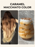 Caramel Macchiato Pre-Styled Layered 250 Density Wig With Skunk Stripe - Image 7