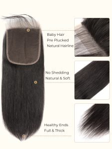 Alipearl Toppest grade hair 12A Raw Hair Bundle Straight with 5*5 HD Lace Closure - Image 5