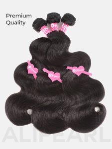 12A Top Grade Mink Brazilian Body Wave Human Hair Bundles With 13x4 HD Frontal - Image 3