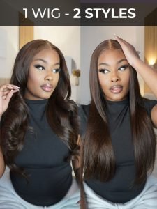 #4 Dark Brown Colored Human Hair Wigs Alipearl Skin Melt HD Lace Front Wigs - Image 6