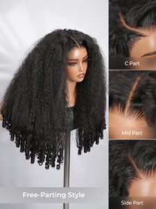 Kinky Curly With Spiral Curly Ends 5x7 HD Lace Front Glueless Wig - Image 6