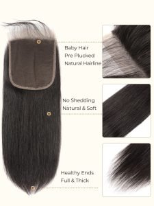 Straight Weave Hair 3 Bundle Deals With 6*6 Lace Closure - Image 4