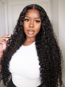 Deep Wave 6x6 Lace Closure Wig Pre plucked Natural Hairline with Bleached Knots - Image 4
