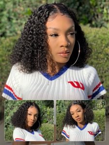 Short Deep Wave Bob Wig Lace Front Human Hair Wigs - Image 4