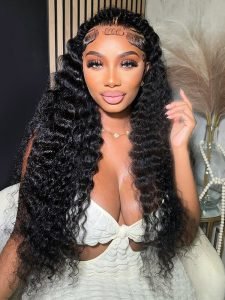 Influencer's Style- Pre Braid Deep Wave 13*6 Lace Front Wigs Glueless - Image 4