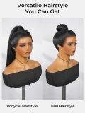 Slick Back Ponytail Pre Styled 360 Lace Frontal Wig With Drawstring - Image 4