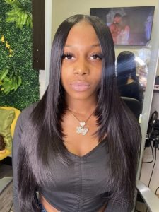 HD Transparent Straight Layered Human Hair 5*5 HD Lace Closure Wigs - Image 4