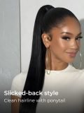 Slick Back Ponytail Pre Styled 360 Lace Frontal Wig With Drawstring - Image 3