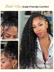 Miracle Knots Curly Crochet Human Hair Extensions 100g Pack Knotless - Image 2