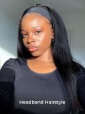 Kinky Straight Half Wig With Draw-String For Beginners - Image 4