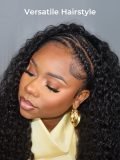Water Wave Glueless Invisible Half Wig With Drawstring For Beginners - Image 4