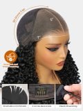 250% Density Burmese Curly 5x7 Pre Cut Lace Front Wig With Drawstring - Image 6