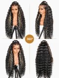 Stylist Braided Highlight Crimped Wavy Ready To Go 13x6 Lace Front Wig - Image 4