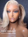 Butterfly Cut M Hairline Highlight Rose Gold Layered 13*6 Lace Wig - Image 4