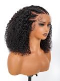 Braiding Human Hair 13u00d74 Lace Front Curly Bob Wigs Pre-Bleached With Full Density - Image 3