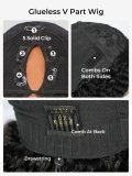 Burmese Curly Glueless V Part Fluffy Wig 250 Density Ready To Wear - Image 5