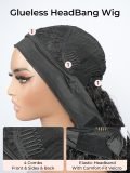 Flash Sale-Headband Wig Human Hair Short Curly Hair Wigs 20-22inches - Image 4