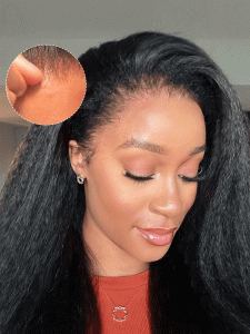 Yaki Straight 360 Glueless Lace Wig Ready To Go Natural Hairline - Image 10