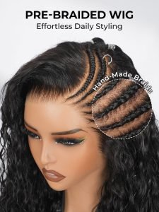Water Wave Pre Braided 13x6 HD Lace Glueless Wig Ready to Go - Image 9